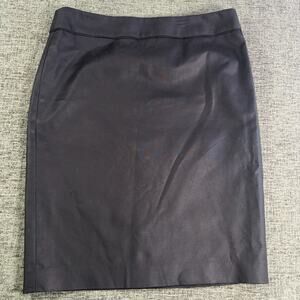 JCP LIZ Claiborne Collection Women Skirt Double Cotton Black Pencil Skir Size 10